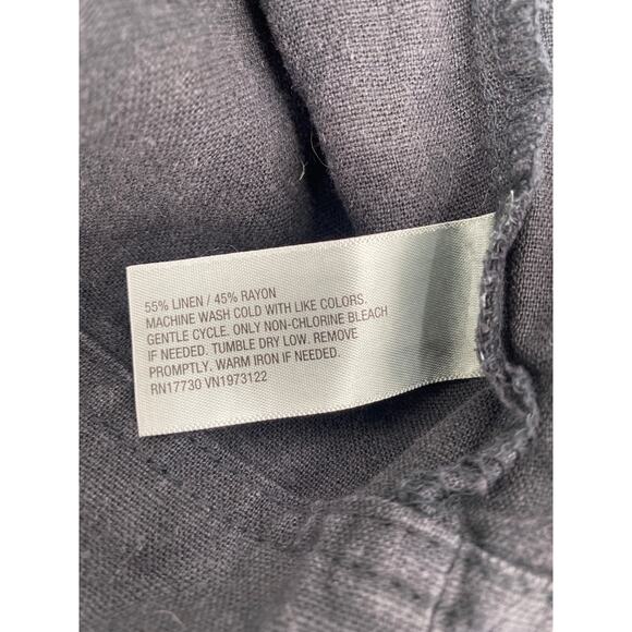 Universal Thread Black Linen V Neck Open Back Sleeveless Jumpsuit Womens L - Picture 4 of 11